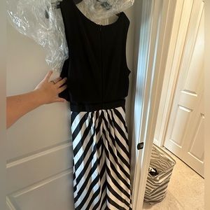 Betsy and Adam Black & White Formal Dress
